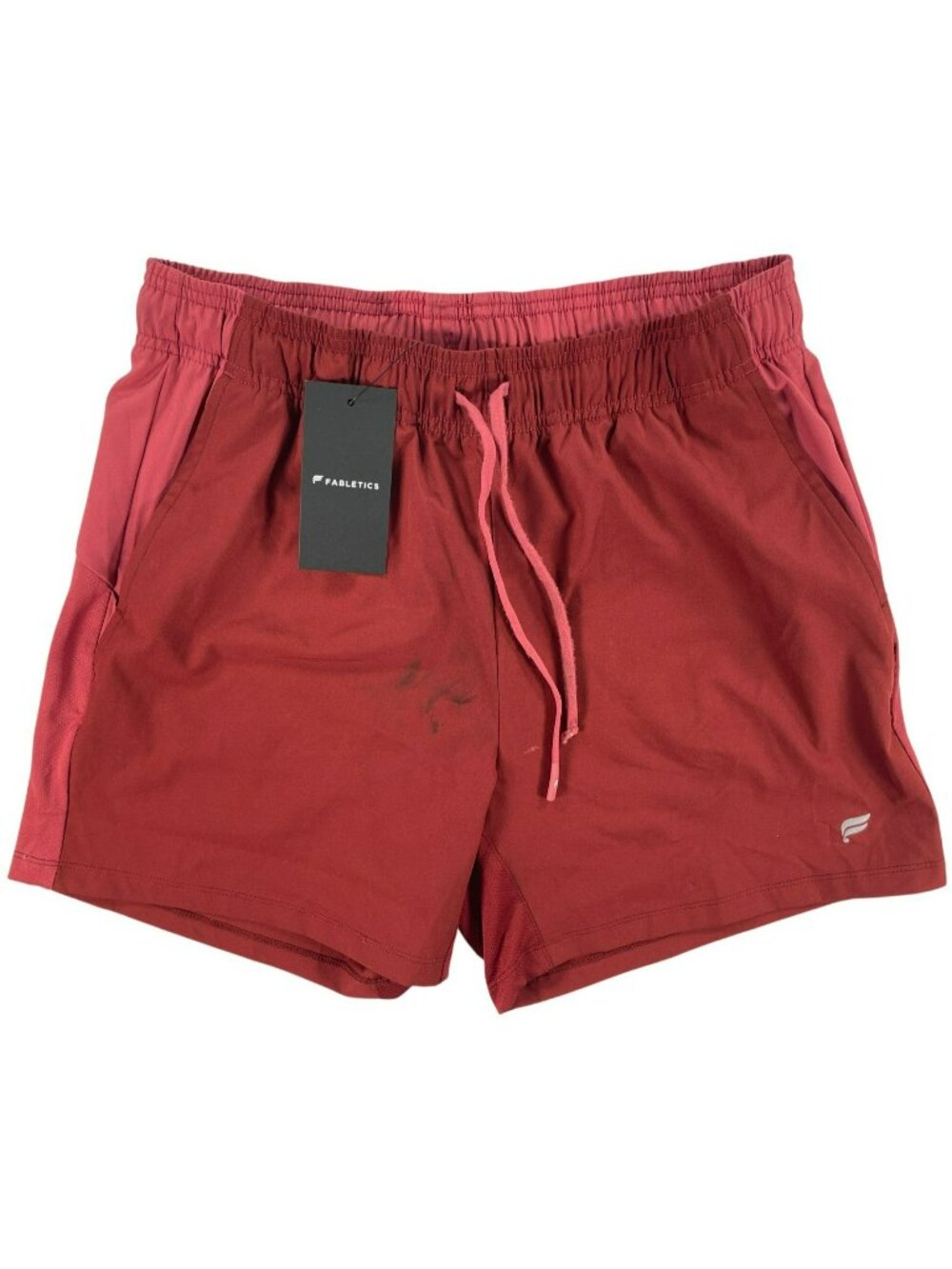 Fabletics O2 Run Shorts 5" Athletic Sporty Spice/Sienna Dusk Men's Sz S DEFECT